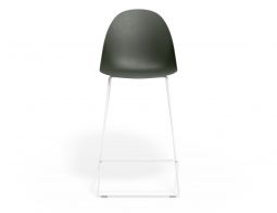 P 4 Pebble Kitchenstool Oliveseat Whiteframe