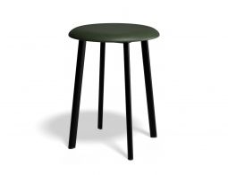 P 1 Atlas Lowstool Blackframe PU Green