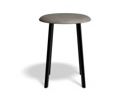 P 3 Atlas Lowstool Blackframe PU Grey