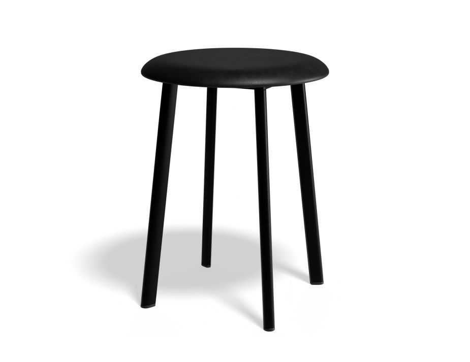 P 1 Atlas Lowstool Blackframe PU Black