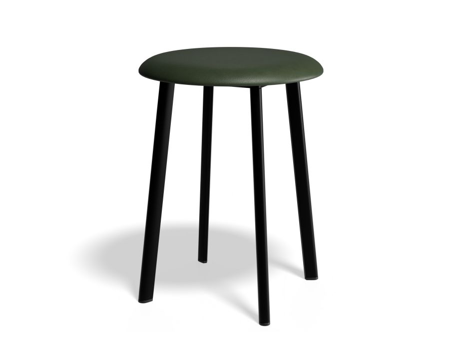 P 1 Atlas Lowstool Blackframe PU Green