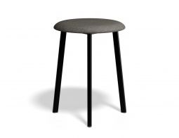 P 2 Atlas Lowstool Blackframe Fabric Grey