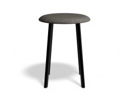 P 3 Atlas Lowstool Blackframe Fabric Grey