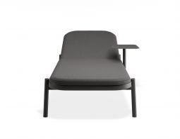 P 4 Verano Sunlounge Sidetable Charcoalframe Darkgreyfabric