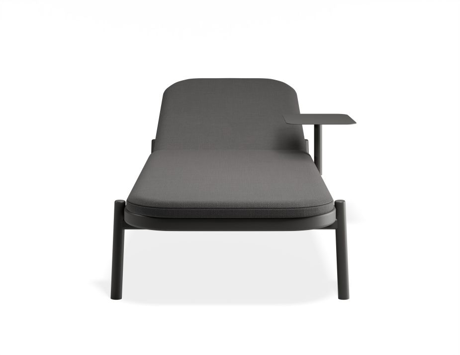 P 4 Verano Sunlounge Sidetable Charcoalframe Darkgreyfabric