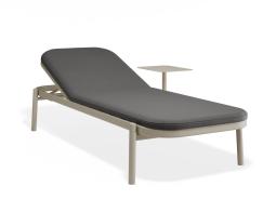 P 1 Verano Sunlounge Sidetable Latteframe Darkgreyfabric