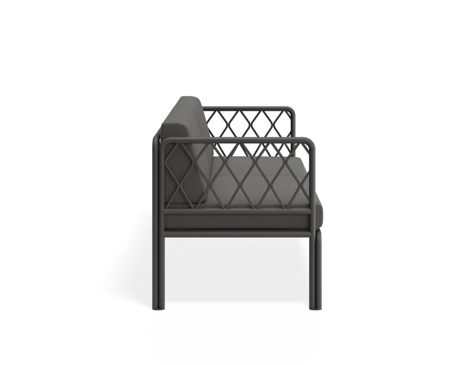 P 3 Sevillev2 2seater Charcoalframe Darkgreycushion