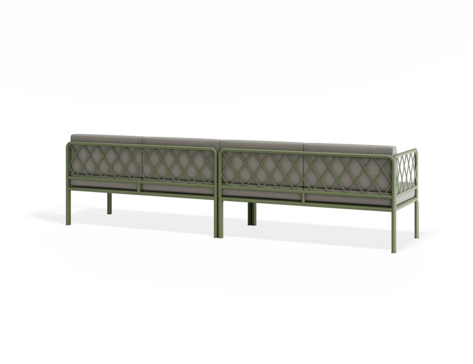 P 2 Sevillev2 4seater Greenframe Lightgreycushion
