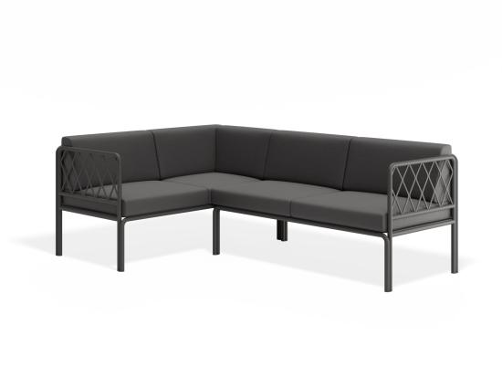 Seville Config A Corner Sofa - Charcoal - Outdoor