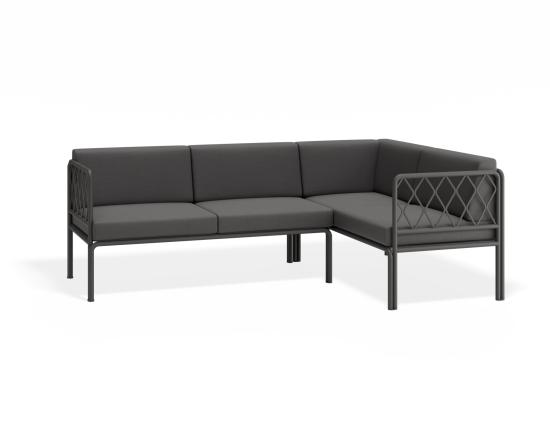 Seville Config B Corner Sofa - Charcoal - Outdoor
