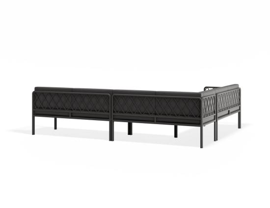 Seville Config C Corner Sofa - Charcoal - Outdoor