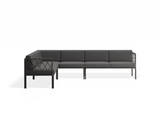 Seville Config C Corner Sofa - Charcoal - Outdoor