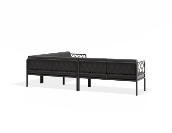 Seville Config D Corner Sofa - Charcoal - Outdoor