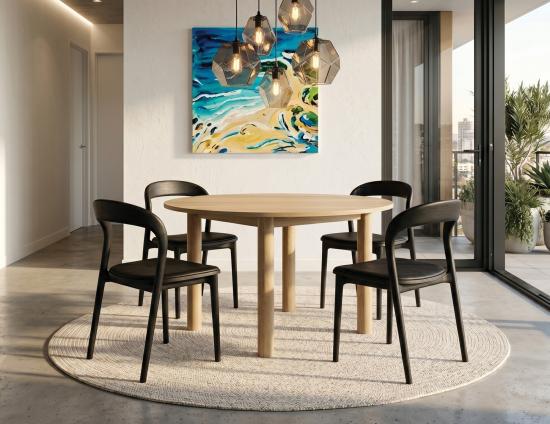 Nordica Round Dining Table - Solid Oak - 120cm