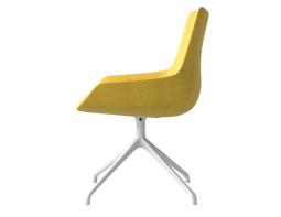Flow Swivel Chair Yellow Side Angle