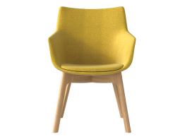 Flow High Wood Yellow Chair