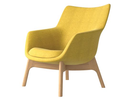 Flow Lounge Chair - Wood Base