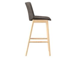 Flow Stool Wood Legs Side