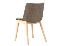 Flow Dining Chair Wood Base Back Angle