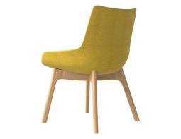 Flow Chair Low Woodbase Yellow Angle