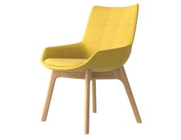 Flow Chair Low Woodbase Yellow Hero