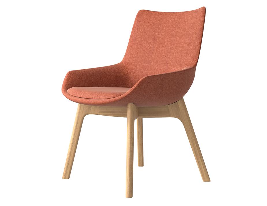 Flow Chair Low Woodbase Pink