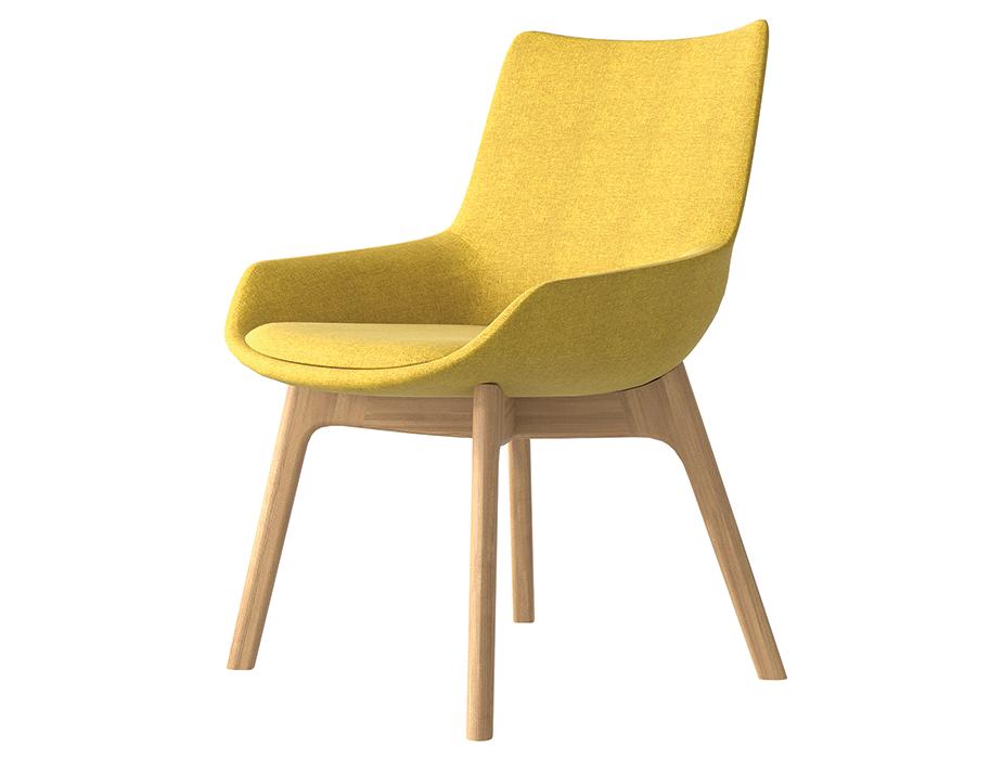 Flow Chair Low Woodbase Yellow Hero