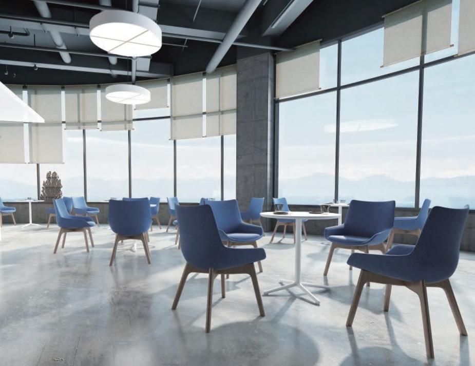 Sakura Flow Armchair Low Wood Base Insitu 1