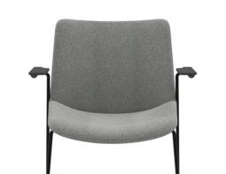 Flow Diining Chair Sled Base With Arms Zoom