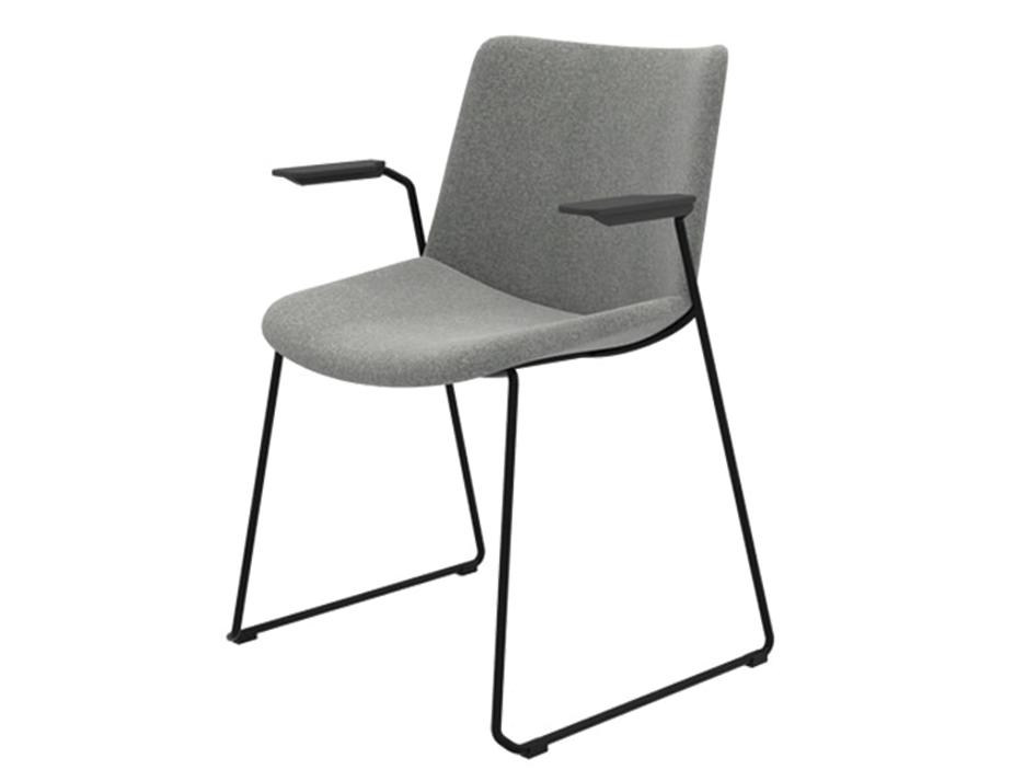 Flow Diining Chair Sled Base With Arms Main