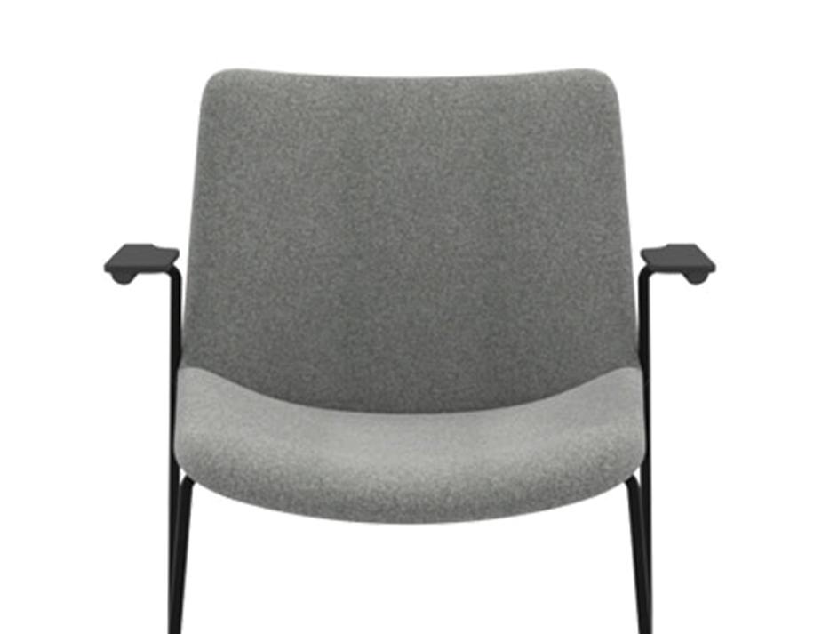 Flow Diining Chair Sled Base With Arms Zoom