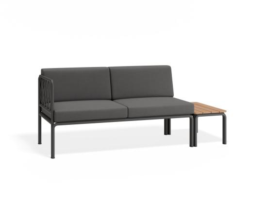 Seville Config E - 2 Seater Sofa - Charcoal - Outdoor