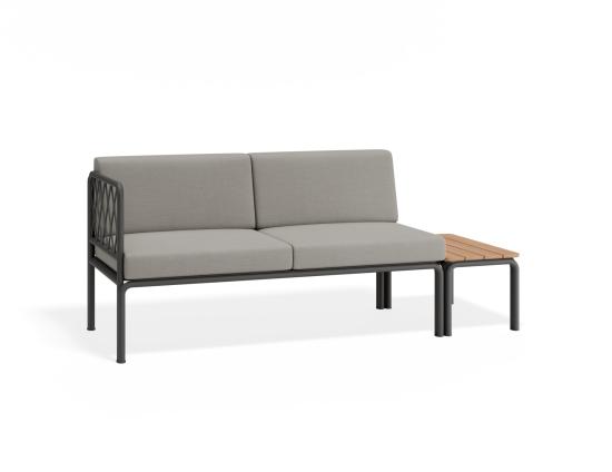 Seville Config E - 2 Seater Sofa - Charcoal - Outdoor