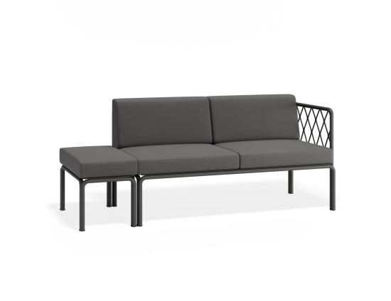 Seville Config F - 2 Seater Sofa - Charcoal - Outdoor