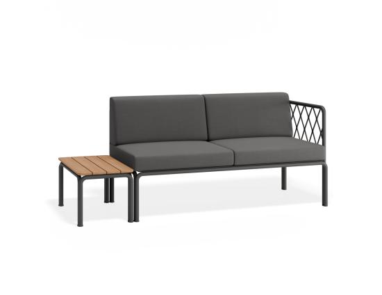 Seville Config F - 2 Seater Sofa - Charcoal - Outdoor