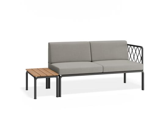 Seville Config F - 2 Seater Sofa - Charcoal - Outdoor