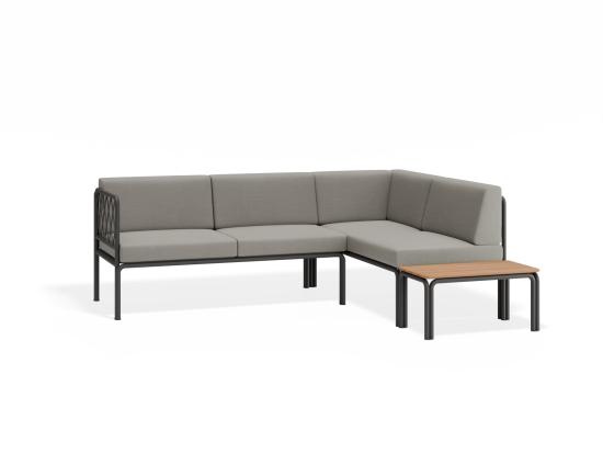 Seville Config G Corner Sofa - Charcoal - Outdoor