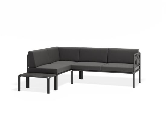 Seville Config H Corner Sofa - Charcoal - Outdoor