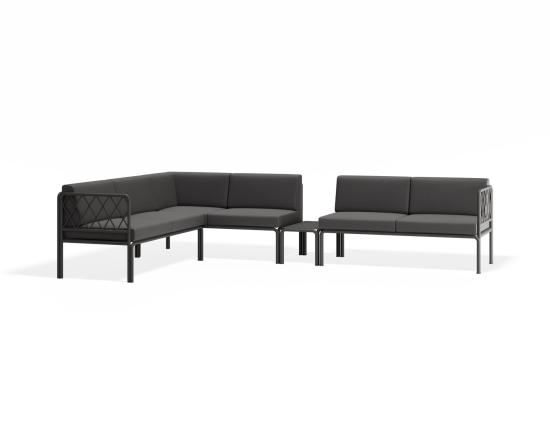 Seville Config I Corner Sofa - Charcoal - Outdoor