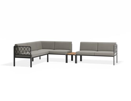 Seville Config I Corner Sofa - Charcoal - Outdoor