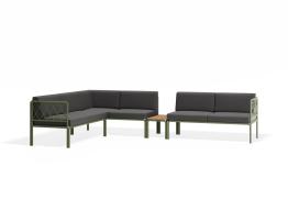 Granite Grey Cushions + Teak Top