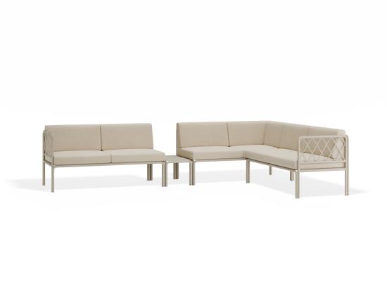 Seville Config J Corner Sofa - Latte - Outdoor