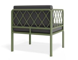 P 2v2 Seville Loungechair Greenframe Darkgreycushion