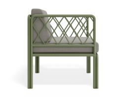 P 3v2 Seville Loungechair Greenframe Lightgreycushion
