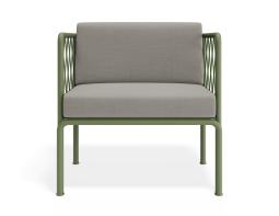 P 4v2 Seville Loungechair Greenframe Lightgreycushion