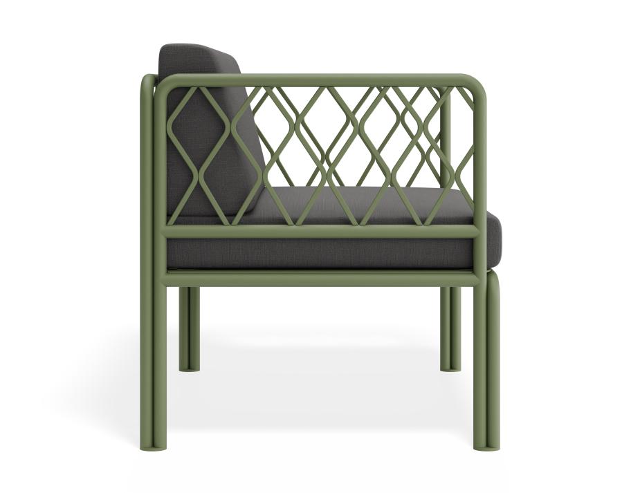 P 3v2 Seville Loungechair Greenframe Darkgreycushion
