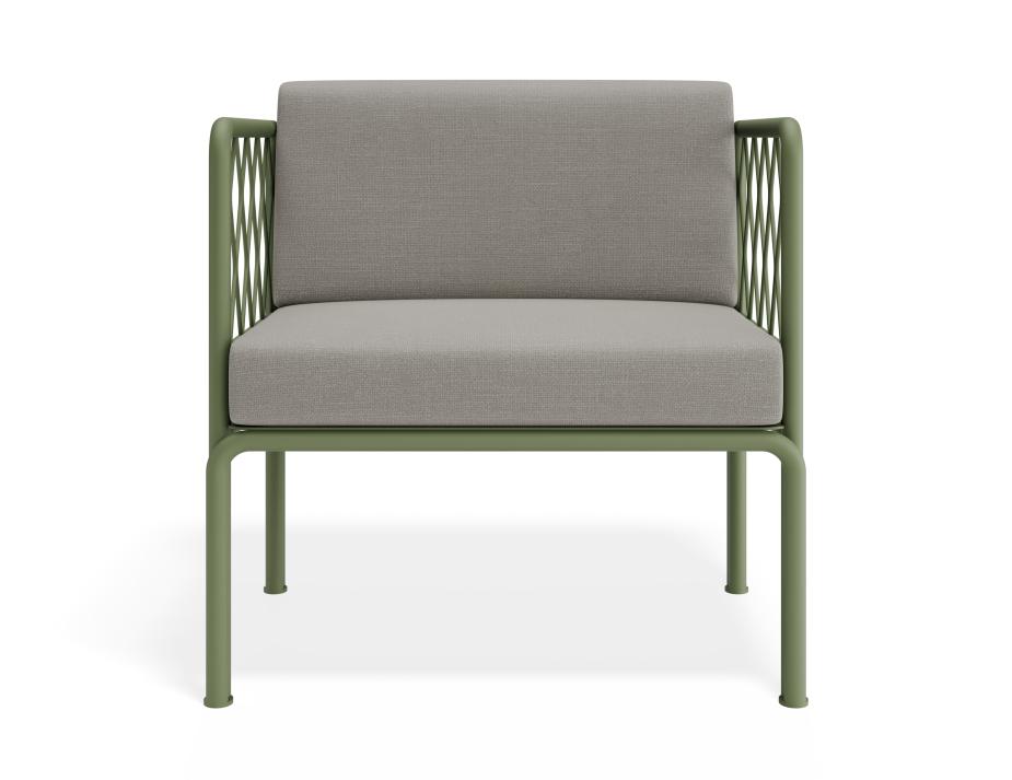 P 4v2 Seville Loungechair Greenframe Lightgreycushion