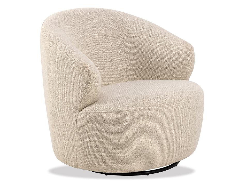 Mietta Swivel Lounge Chair Cream