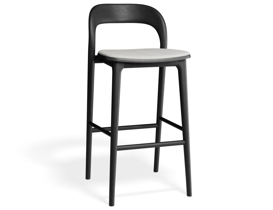 P 1 Miav2 Barstool Black Herringbone