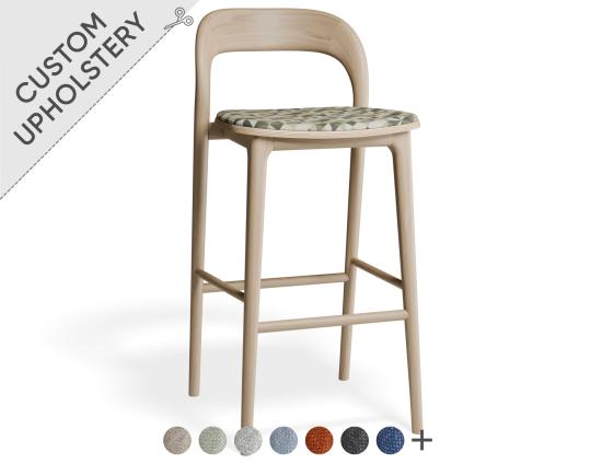 Mia Stool - Natural - Custom Upholstered